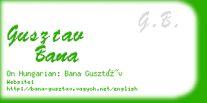 gusztav bana business card